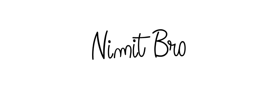 Design your own signature with our free online signature maker. With this signature software, you can create a handwritten (Angelique-Rose-font-FFP) signature for name Nimit Bro. Nimit Bro signature style 5 images and pictures png