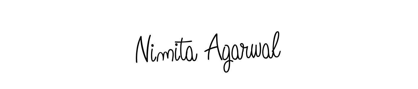 Nimita Agarwal stylish signature style. Best Handwritten Sign (Angelique-Rose-font-FFP) for my name. Handwritten Signature Collection Ideas for my name Nimita Agarwal. Nimita Agarwal signature style 5 images and pictures png