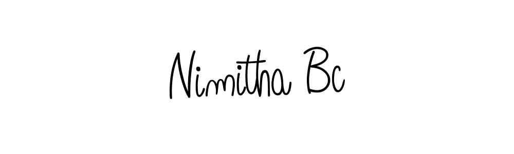Design your own signature with our free online signature maker. With this signature software, you can create a handwritten (Angelique-Rose-font-FFP) signature for name Nimitha Bc. Nimitha Bc signature style 5 images and pictures png