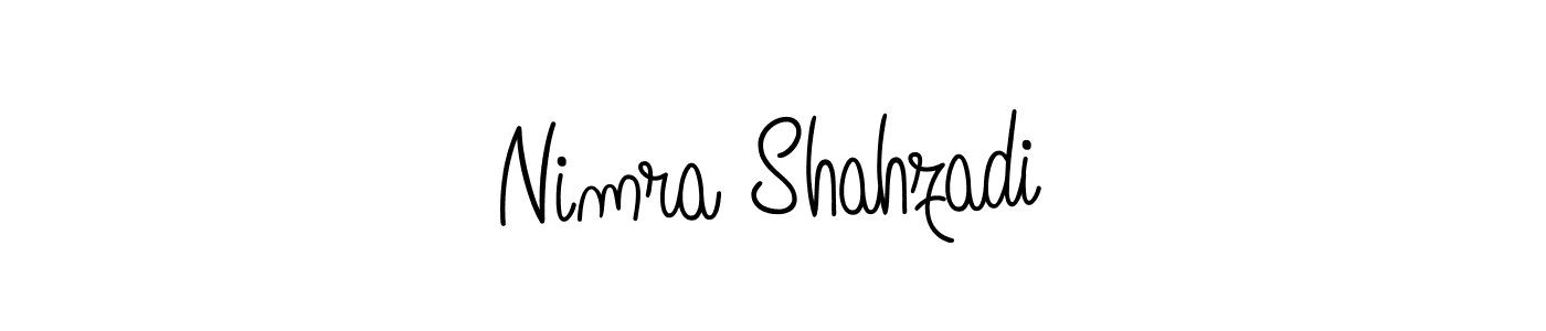 Nimra Shahzadi stylish signature style. Best Handwritten Sign (Angelique-Rose-font-FFP) for my name. Handwritten Signature Collection Ideas for my name Nimra Shahzadi. Nimra Shahzadi signature style 5 images and pictures png