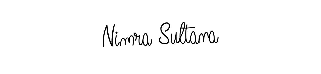 Make a beautiful signature design for name Nimra Sultana. With this signature (Angelique-Rose-font-FFP) style, you can create a handwritten signature for free. Nimra Sultana signature style 5 images and pictures png