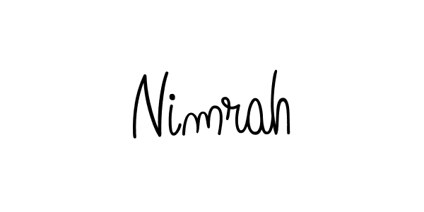Make a beautiful signature design for name Nimrah. With this signature (Angelique-Rose-font-FFP) style, you can create a handwritten signature for free. Nimrah signature style 5 images and pictures png