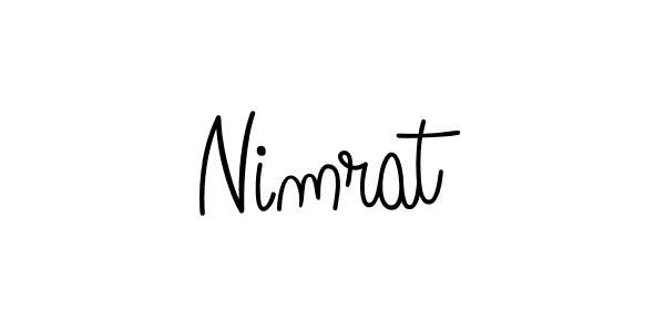 Design your own signature with our free online signature maker. With this signature software, you can create a handwritten (Angelique-Rose-font-FFP) signature for name Nimrat. Nimrat signature style 5 images and pictures png