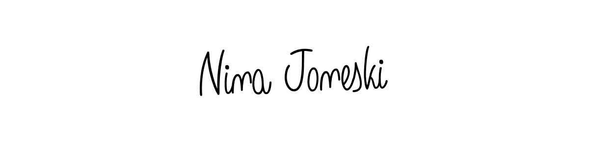Use a signature maker to create a handwritten signature online. With this signature software, you can design (Angelique-Rose-font-FFP) your own signature for name Nina Joneski. Nina Joneski signature style 5 images and pictures png