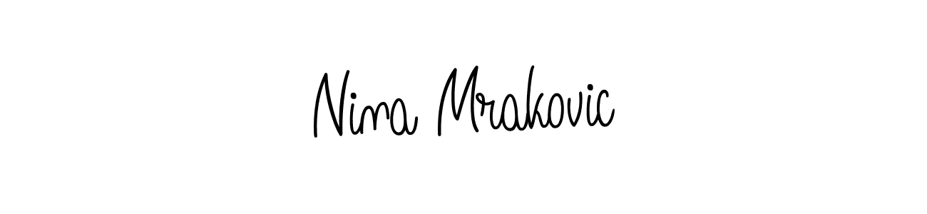 Make a beautiful signature design for name Nina Mrakovic. With this signature (Angelique-Rose-font-FFP) style, you can create a handwritten signature for free. Nina Mrakovic signature style 5 images and pictures png
