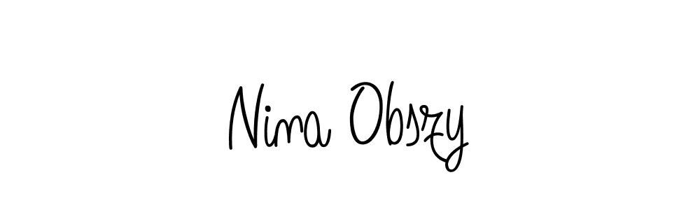 This is the best signature style for the Nina Obszy name. Also you like these signature font (Angelique-Rose-font-FFP). Mix name signature. Nina Obszy signature style 5 images and pictures png