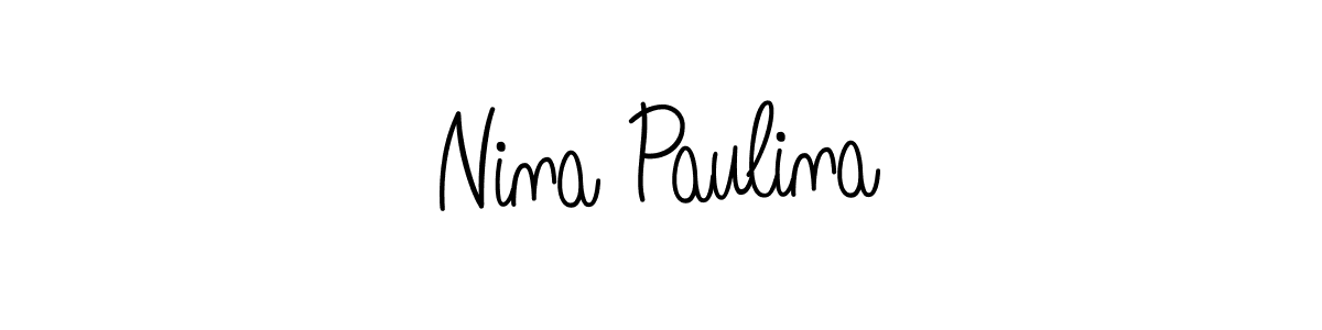 How to make Nina Paulina signature? Angelique-Rose-font-FFP is a professional autograph style. Create handwritten signature for Nina Paulina name. Nina Paulina signature style 5 images and pictures png