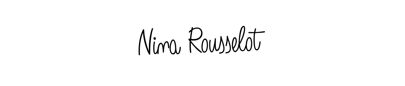 Check out images of Autograph of Nina Rousselot name. Actor Nina Rousselot Signature Style. Angelique-Rose-font-FFP is a professional sign style online. Nina Rousselot signature style 5 images and pictures png