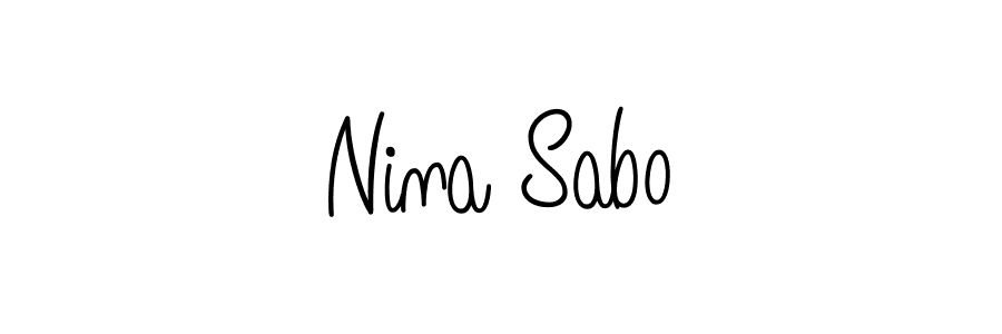 Make a beautiful signature design for name Nina Sabo. With this signature (Angelique-Rose-font-FFP) style, you can create a handwritten signature for free. Nina Sabo signature style 5 images and pictures png