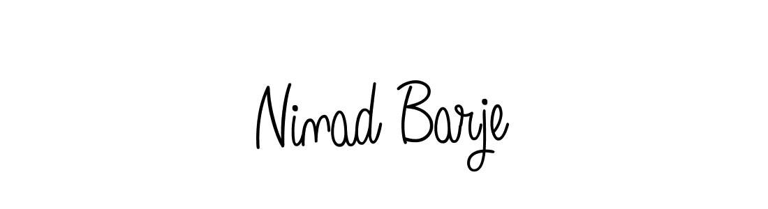 Ninad Barje stylish signature style. Best Handwritten Sign (Angelique-Rose-font-FFP) for my name. Handwritten Signature Collection Ideas for my name Ninad Barje. Ninad Barje signature style 5 images and pictures png