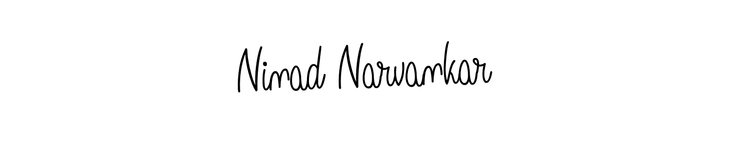 The best way (Angelique-Rose-font-FFP) to make a short signature is to pick only two or three words in your name. The name Ninad Narvankar include a total of six letters. For converting this name. Ninad Narvankar signature style 5 images and pictures png