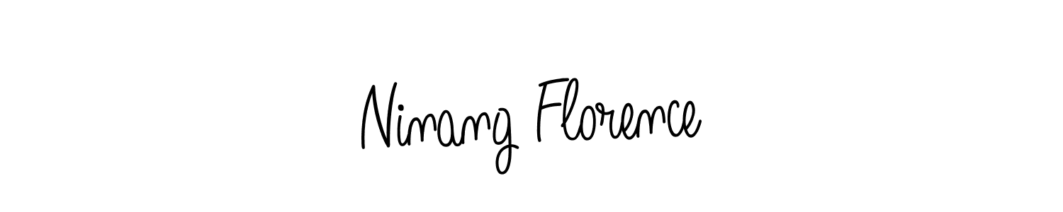 How to make Ninang Florence name signature. Use Angelique-Rose-font-FFP style for creating short signs online. This is the latest handwritten sign. Ninang Florence signature style 5 images and pictures png