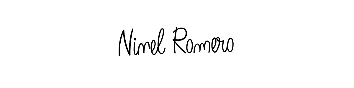 You should practise on your own different ways (Angelique-Rose-font-FFP) to write your name (Ninel Romero) in signature. don't let someone else do it for you. Ninel Romero signature style 5 images and pictures png