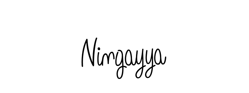 Make a beautiful signature design for name Ningayya. With this signature (Angelique-Rose-font-FFP) style, you can create a handwritten signature for free. Ningayya signature style 5 images and pictures png