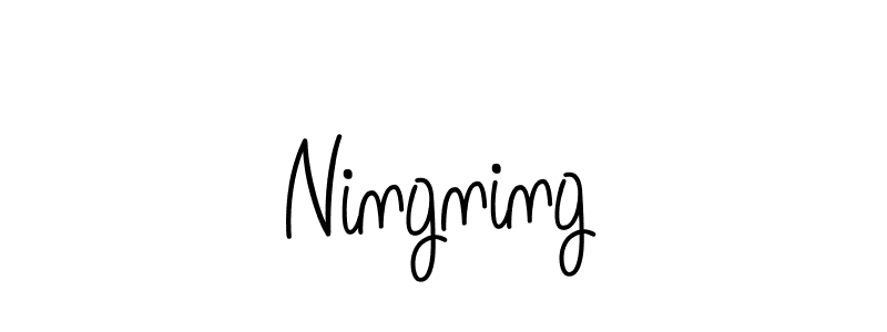 Use a signature maker to create a handwritten signature online. With this signature software, you can design (Angelique-Rose-font-FFP) your own signature for name Ningning. Ningning signature style 5 images and pictures png