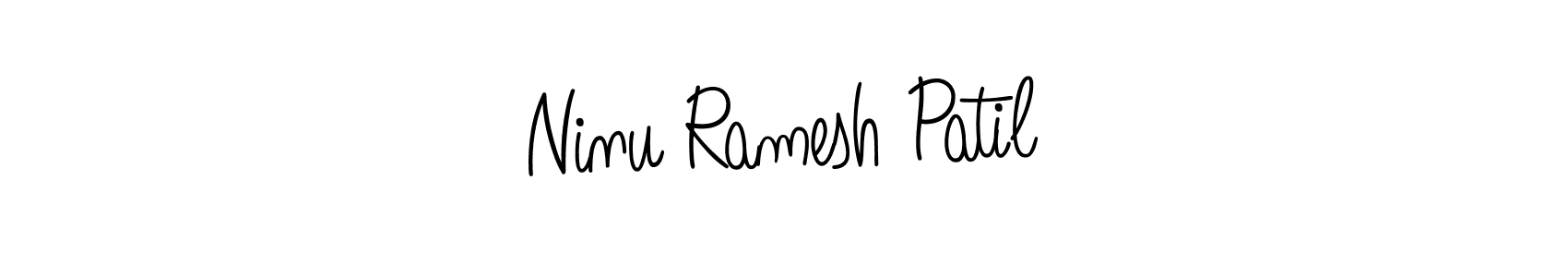 You should practise on your own different ways (Angelique-Rose-font-FFP) to write your name (Ninu Ramesh Patil) in signature. don't let someone else do it for you. Ninu Ramesh Patil signature style 5 images and pictures png