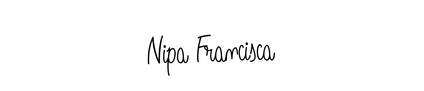 How to Draw Nipa Francisca signature style? Angelique-Rose-font-FFP is a latest design signature styles for name Nipa Francisca. Nipa Francisca signature style 5 images and pictures png