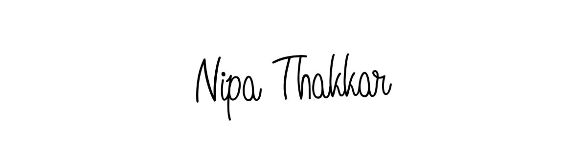 The best way (Angelique-Rose-font-FFP) to make a short signature is to pick only two or three words in your name. The name Nipa Thakkar include a total of six letters. For converting this name. Nipa Thakkar signature style 5 images and pictures png