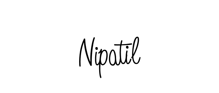 Use a signature maker to create a handwritten signature online. With this signature software, you can design (Angelique-Rose-font-FFP) your own signature for name Nipatil. Nipatil signature style 5 images and pictures png