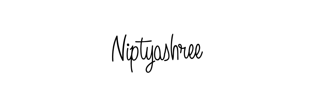 Make a beautiful signature design for name Niptyashree. With this signature (Angelique-Rose-font-FFP) style, you can create a handwritten signature for free. Niptyashree signature style 5 images and pictures png