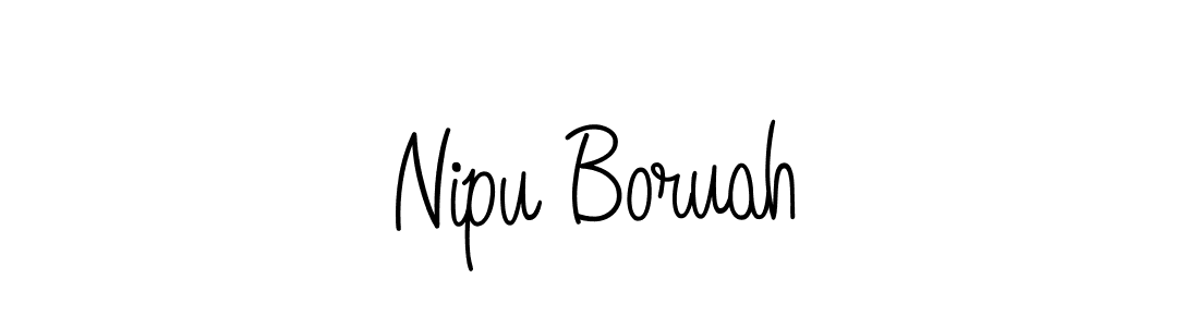 Make a beautiful signature design for name Nipu Boruah. With this signature (Angelique-Rose-font-FFP) style, you can create a handwritten signature for free. Nipu Boruah signature style 5 images and pictures png