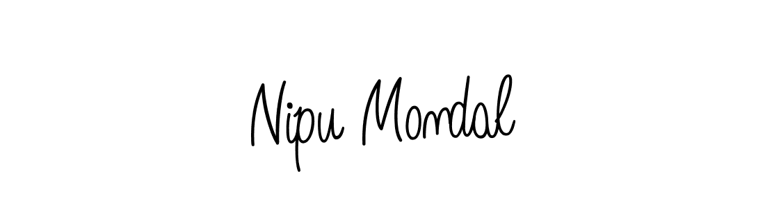 Nipu Mondal stylish signature style. Best Handwritten Sign (Angelique-Rose-font-FFP) for my name. Handwritten Signature Collection Ideas for my name Nipu Mondal. Nipu Mondal signature style 5 images and pictures png