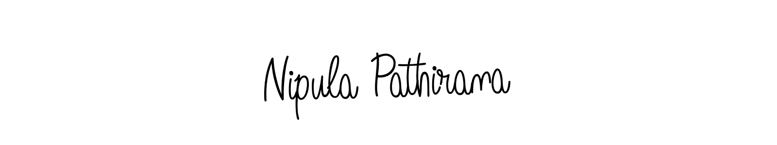 Use a signature maker to create a handwritten signature online. With this signature software, you can design (Angelique-Rose-font-FFP) your own signature for name Nipula Pathirana. Nipula Pathirana signature style 5 images and pictures png