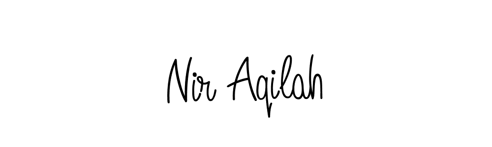 Make a beautiful signature design for name Nir Aqilah. With this signature (Angelique-Rose-font-FFP) style, you can create a handwritten signature for free. Nir Aqilah signature style 5 images and pictures png