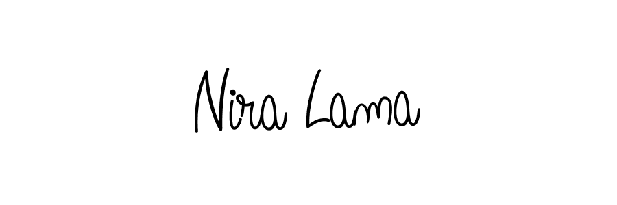 Nira Lama stylish signature style. Best Handwritten Sign (Angelique-Rose-font-FFP) for my name. Handwritten Signature Collection Ideas for my name Nira Lama. Nira Lama signature style 5 images and pictures png