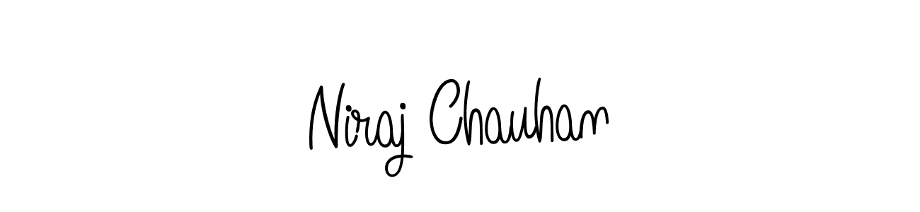 You should practise on your own different ways (Angelique-Rose-font-FFP) to write your name (Niraj Chauhan) in signature. don't let someone else do it for you. Niraj Chauhan signature style 5 images and pictures png