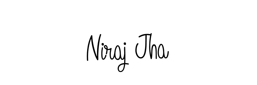 Make a beautiful signature design for name Niraj Jha. With this signature (Angelique-Rose-font-FFP) style, you can create a handwritten signature for free. Niraj Jha signature style 5 images and pictures png