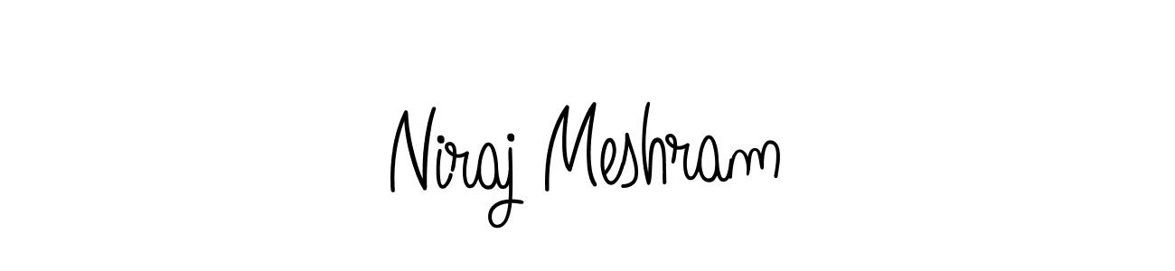 You should practise on your own different ways (Angelique-Rose-font-FFP) to write your name (Niraj Meshram) in signature. don't let someone else do it for you. Niraj Meshram signature style 5 images and pictures png