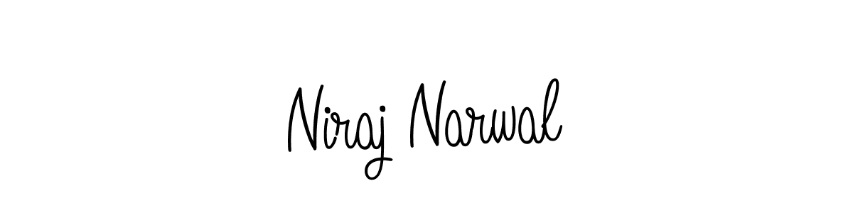 How to make Niraj Narwal name signature. Use Angelique-Rose-font-FFP style for creating short signs online. This is the latest handwritten sign. Niraj Narwal signature style 5 images and pictures png