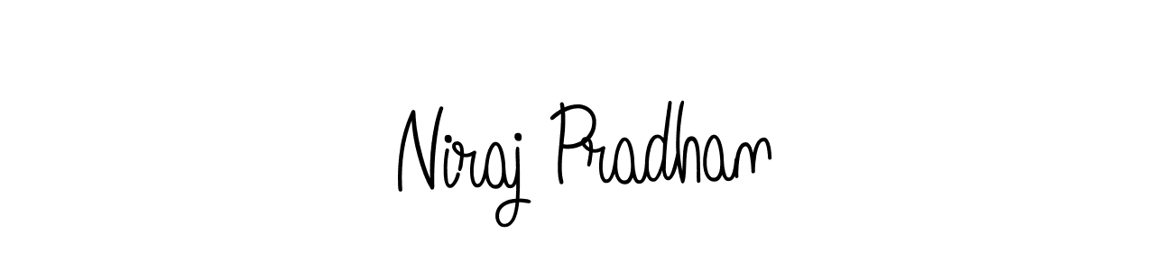 Use a signature maker to create a handwritten signature online. With this signature software, you can design (Angelique-Rose-font-FFP) your own signature for name Niraj Pradhan. Niraj Pradhan signature style 5 images and pictures png