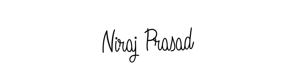 You should practise on your own different ways (Angelique-Rose-font-FFP) to write your name (Niraj Prasad) in signature. don't let someone else do it for you. Niraj Prasad signature style 5 images and pictures png