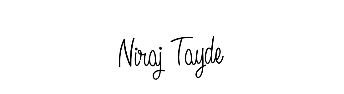 How to make Niraj Tayde name signature. Use Angelique-Rose-font-FFP style for creating short signs online. This is the latest handwritten sign. Niraj Tayde signature style 5 images and pictures png