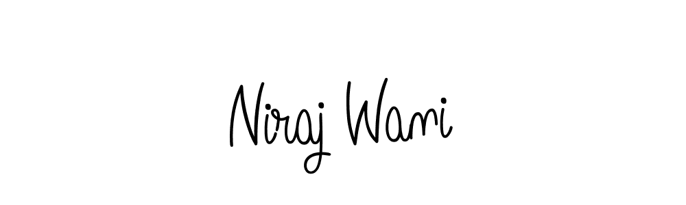 Design your own signature with our free online signature maker. With this signature software, you can create a handwritten (Angelique-Rose-font-FFP) signature for name Niraj Wani. Niraj Wani signature style 5 images and pictures png