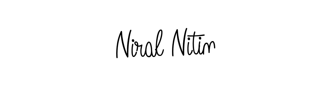 Make a beautiful signature design for name Niral Nitin. With this signature (Angelique-Rose-font-FFP) style, you can create a handwritten signature for free. Niral Nitin signature style 5 images and pictures png