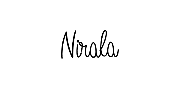 You should practise on your own different ways (Angelique-Rose-font-FFP) to write your name (Nirala) in signature. don't let someone else do it for you. Nirala signature style 5 images and pictures png