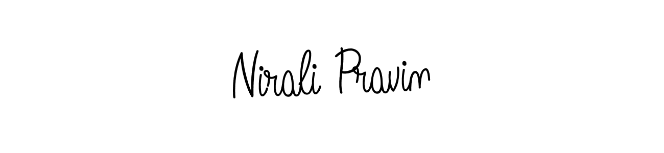 You should practise on your own different ways (Angelique-Rose-font-FFP) to write your name (Nirali Pravin) in signature. don't let someone else do it for you. Nirali Pravin signature style 5 images and pictures png