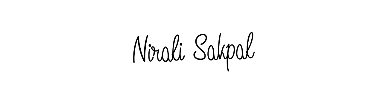 Design your own signature with our free online signature maker. With this signature software, you can create a handwritten (Angelique-Rose-font-FFP) signature for name Nirali Sakpal. Nirali Sakpal signature style 5 images and pictures png