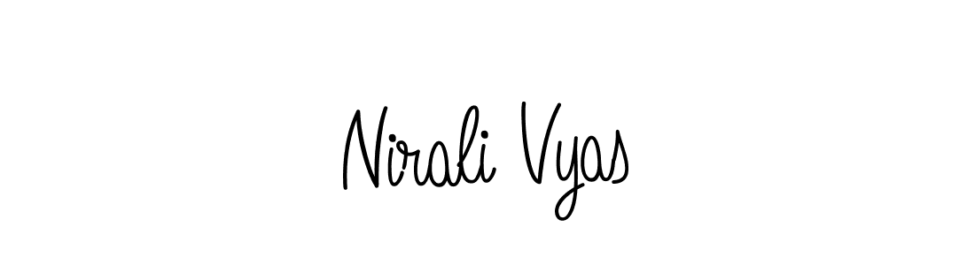 Create a beautiful signature design for name Nirali Vyas. With this signature (Angelique-Rose-font-FFP) fonts, you can make a handwritten signature for free. Nirali Vyas signature style 5 images and pictures png