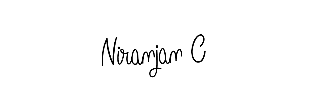 You should practise on your own different ways (Angelique-Rose-font-FFP) to write your name (Niranjan C) in signature. don't let someone else do it for you. Niranjan C signature style 5 images and pictures png