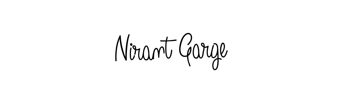 Create a beautiful signature design for name Nirant Garge. With this signature (Angelique-Rose-font-FFP) fonts, you can make a handwritten signature for free. Nirant Garge signature style 5 images and pictures png