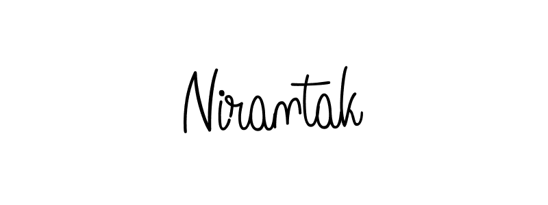 Create a beautiful signature design for name Nirantak. With this signature (Angelique-Rose-font-FFP) fonts, you can make a handwritten signature for free. Nirantak signature style 5 images and pictures png