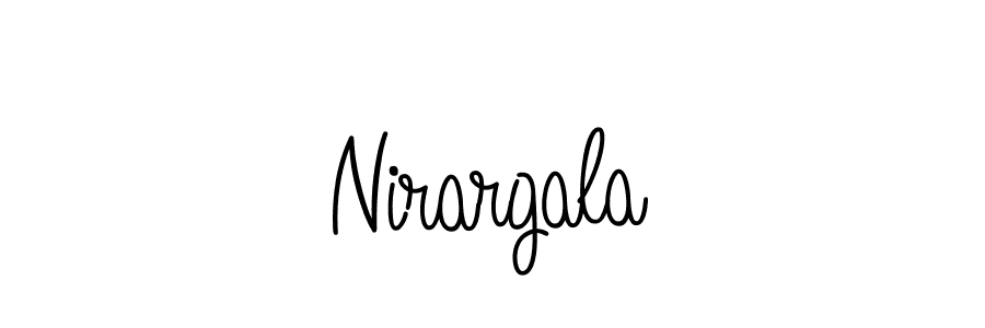 Create a beautiful signature design for name Nirargala. With this signature (Angelique-Rose-font-FFP) fonts, you can make a handwritten signature for free. Nirargala signature style 5 images and pictures png