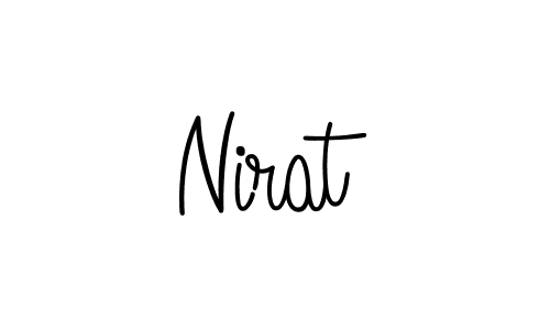 You should practise on your own different ways (Angelique-Rose-font-FFP) to write your name (Nirat) in signature. don't let someone else do it for you. Nirat signature style 5 images and pictures png