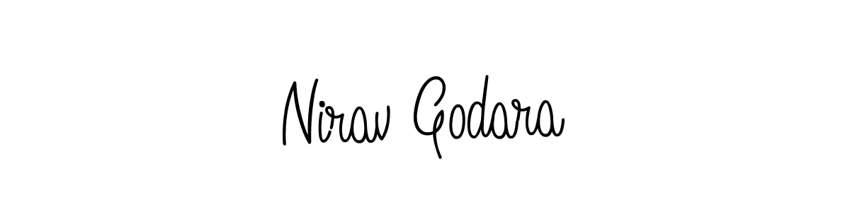 Make a beautiful signature design for name Nirav Godara. With this signature (Angelique-Rose-font-FFP) style, you can create a handwritten signature for free. Nirav Godara signature style 5 images and pictures png