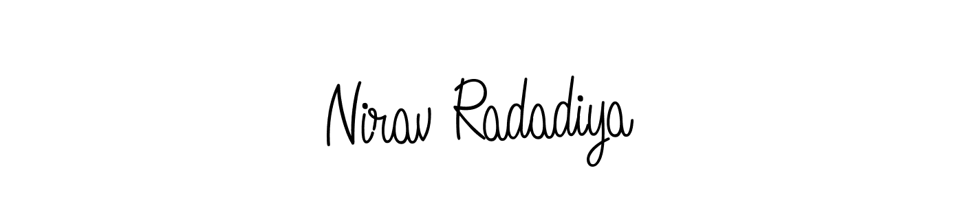 How to make Nirav Radadiya signature? Angelique-Rose-font-FFP is a professional autograph style. Create handwritten signature for Nirav Radadiya name. Nirav Radadiya signature style 5 images and pictures png