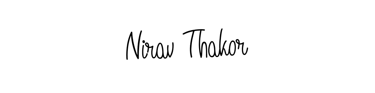 The best way (Angelique-Rose-font-FFP) to make a short signature is to pick only two or three words in your name. The name Nirav Thakor include a total of six letters. For converting this name. Nirav Thakor signature style 5 images and pictures png